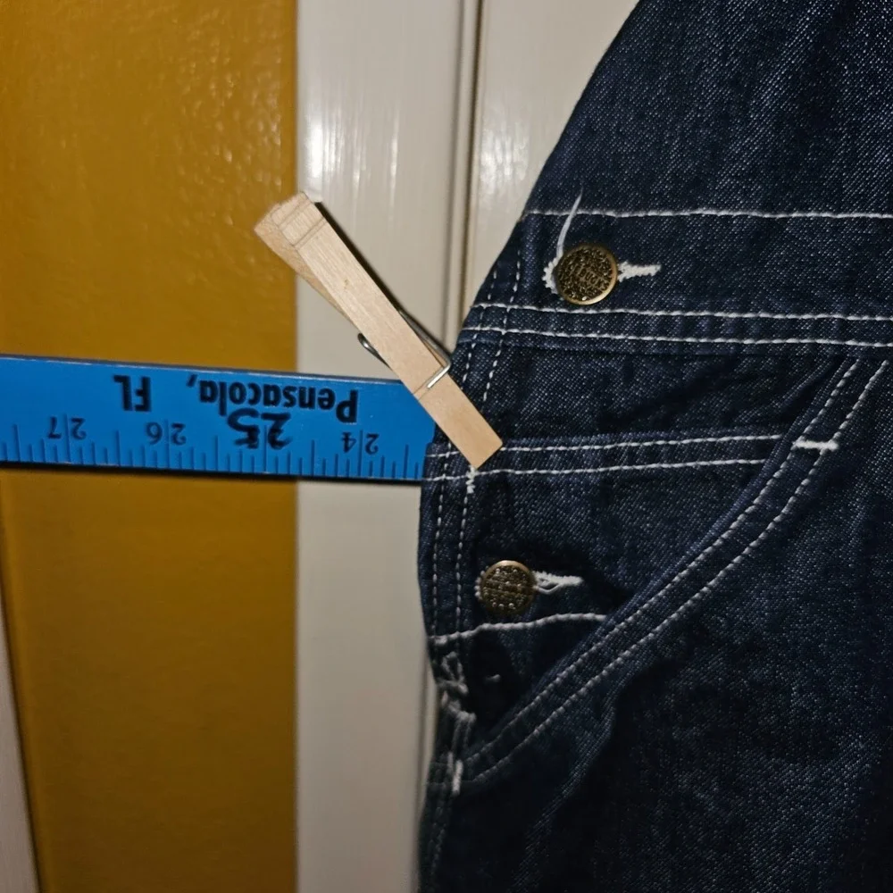 Vintage Sears Roebucks Denim Overalls Mens 46 x 32 Dark Blue Jean Farmer Country